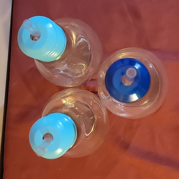 Harvest Parade Light Bulb Shaped Glass Bottle Drinking Glasses With Straws - Picture 4 of 5